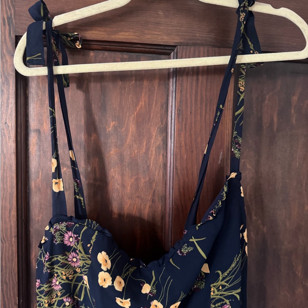 Reformation Navy Floral Midi Dress - Picture 6 of 6